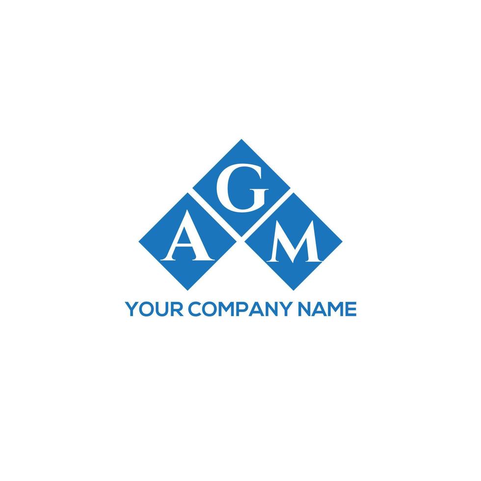 AGM letter logo design on WHITE background. AGM creative initials letter logo concept. AGM letter design. vector