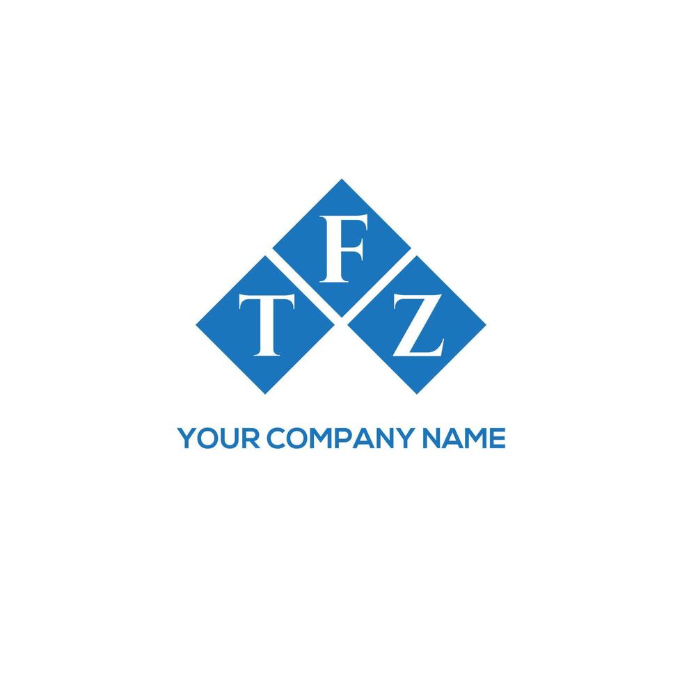TFZ letter logo design on WHITE background. TFZ creative initials letter logo concept. TFZ letter design. vector