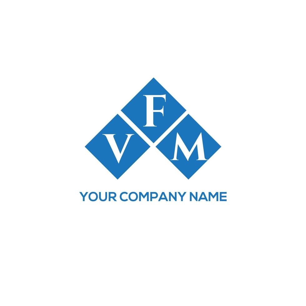 diseño de logotipo de letra vfm sobre fondo blanco. Concepto de logotipo de letra de iniciales creativas vfm. diseño de letras vfm. vector