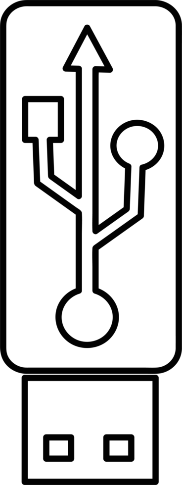 design de símbolo de sinal de ícone usb png