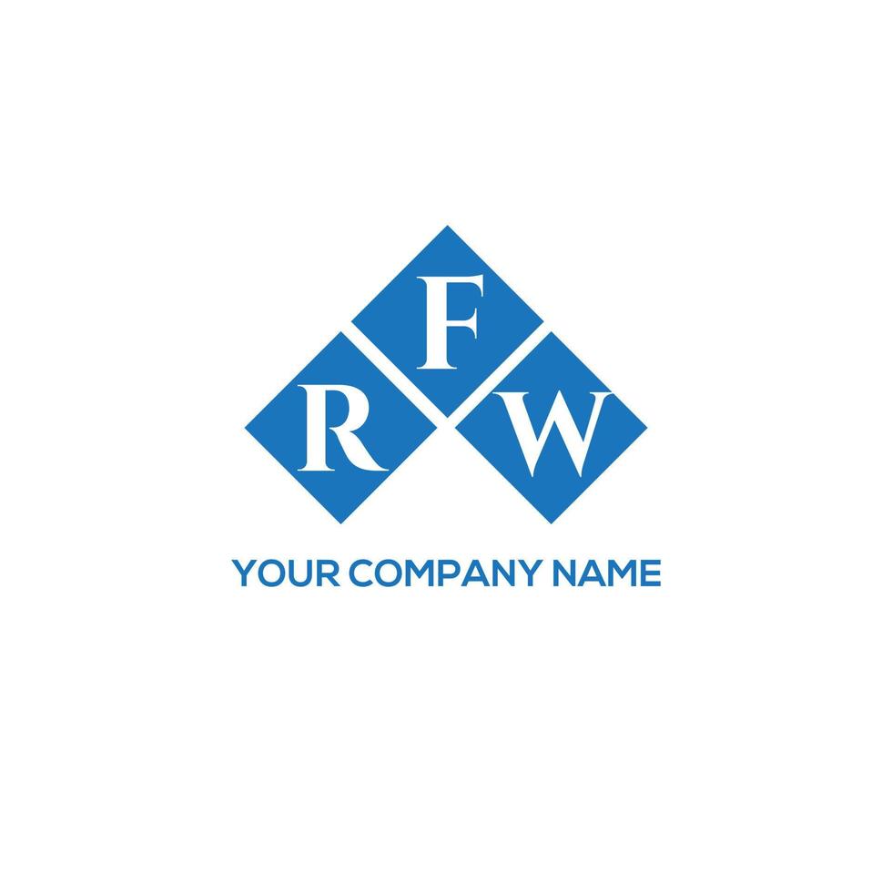 diseño de logotipo de letra frw sobre fondo blanco. concepto de logotipo de letra de iniciales creativas frw. diseño de letra frw. vector