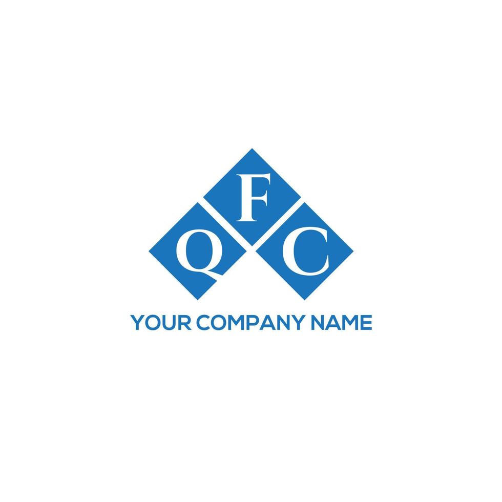 QFC letter logo design on WHITE background. QFC creative initials letter logo concept. QFC letter design. vector