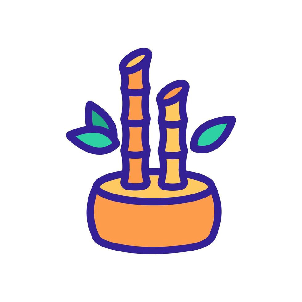 potting bamboo icon vector outline illustration