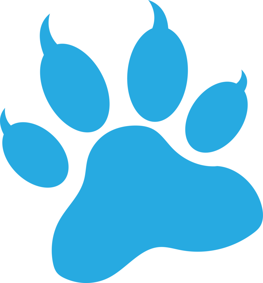 Animal paw print icon sign design png