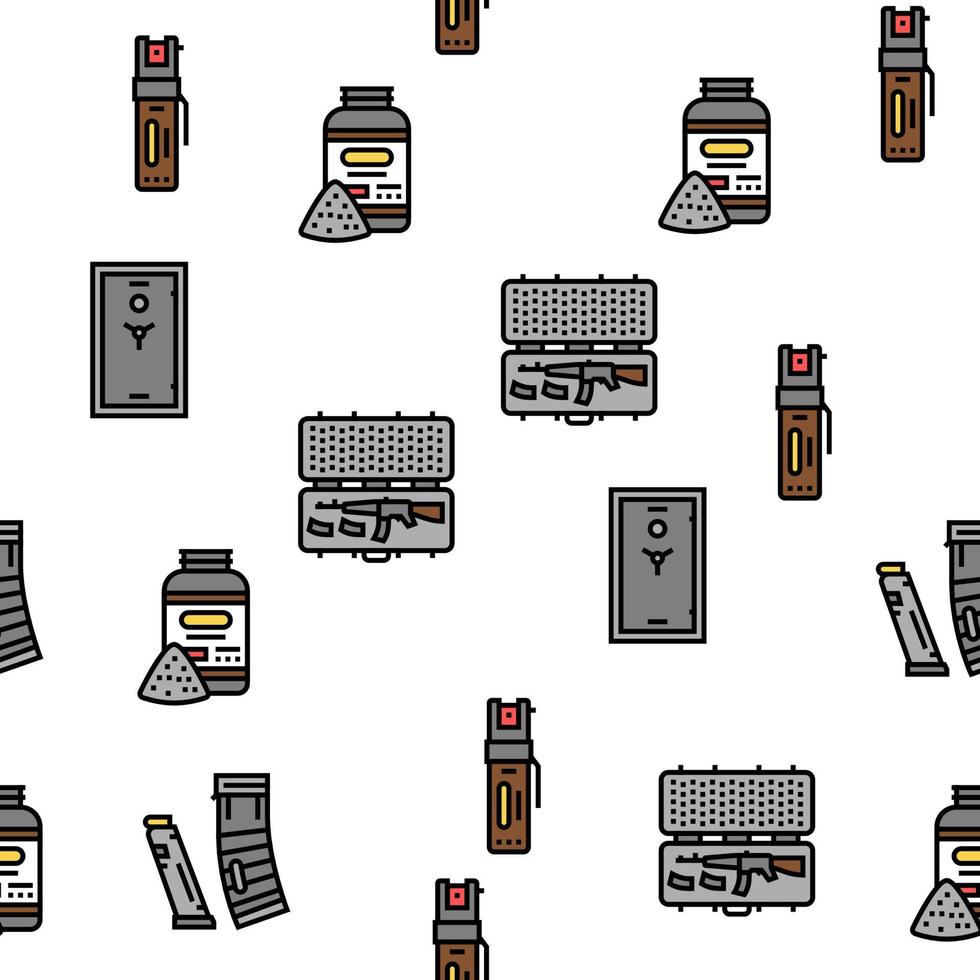 shooting accessories Vector Seamless Pattern