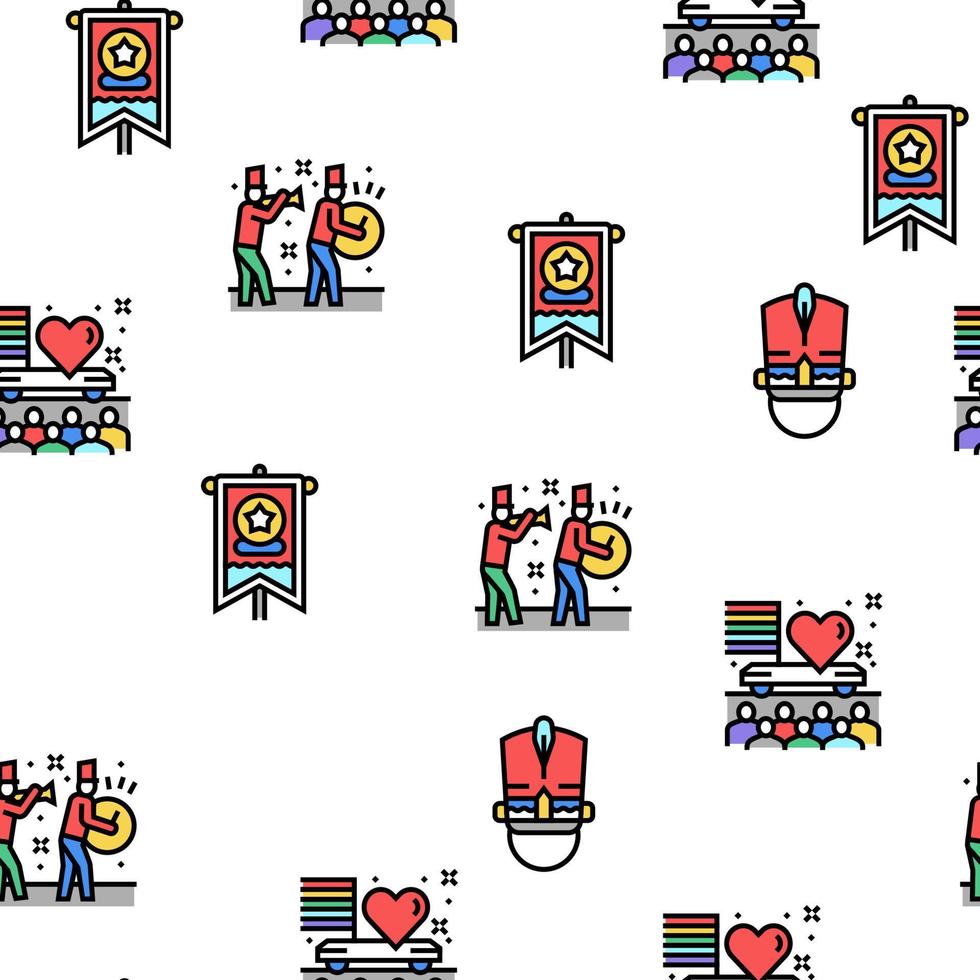 Parade Celebration Festival Event Vector Seamless Pattern