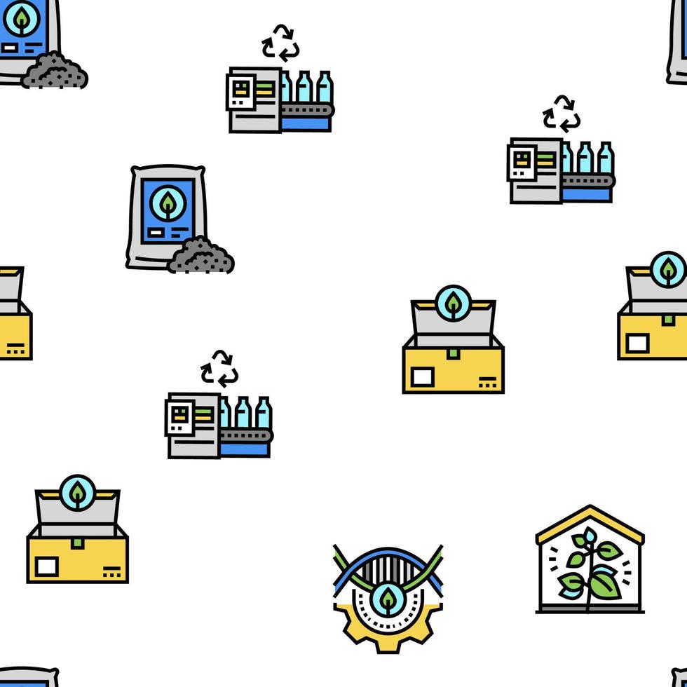 Ecology Protective Technology Vector Seamless Pattern