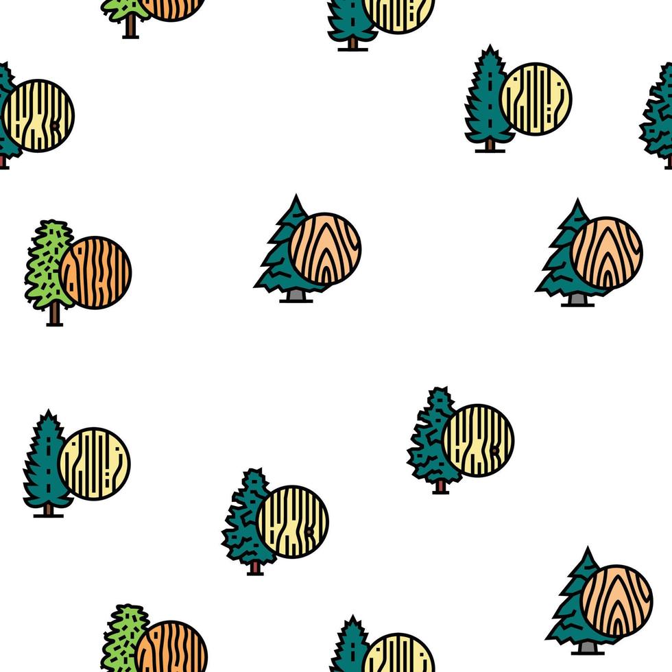Wood Land Growth Natural Tree Icons Set Vector