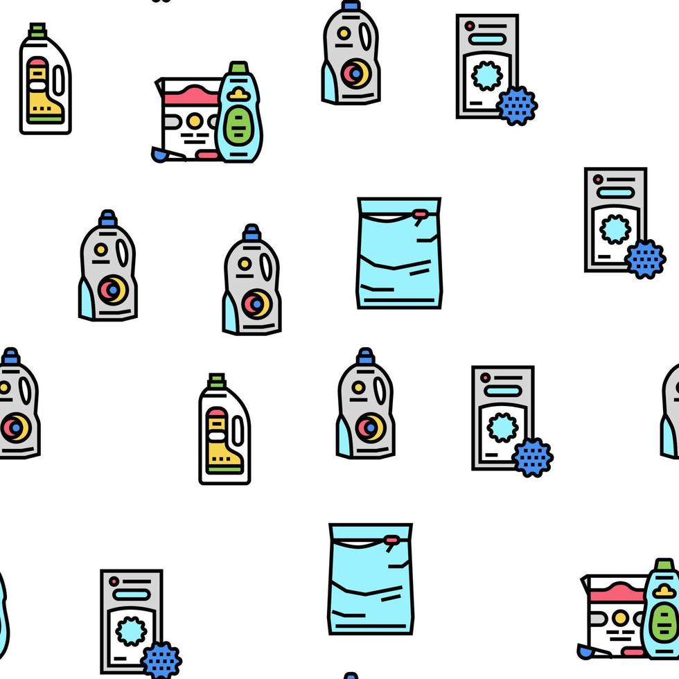 Detergent Organic Laundry Soap Vector Seamless Pattern