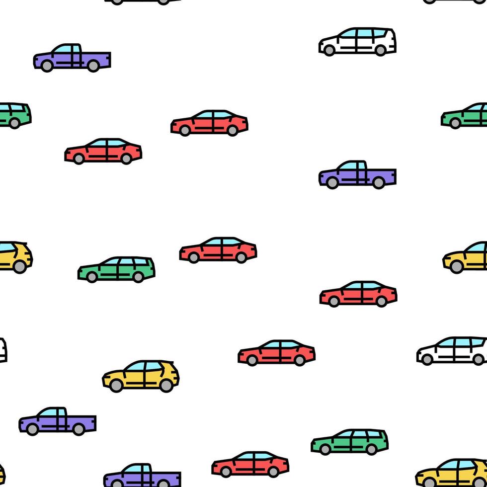 Used Car Sale Automobile Service Vector Seamless Pattern