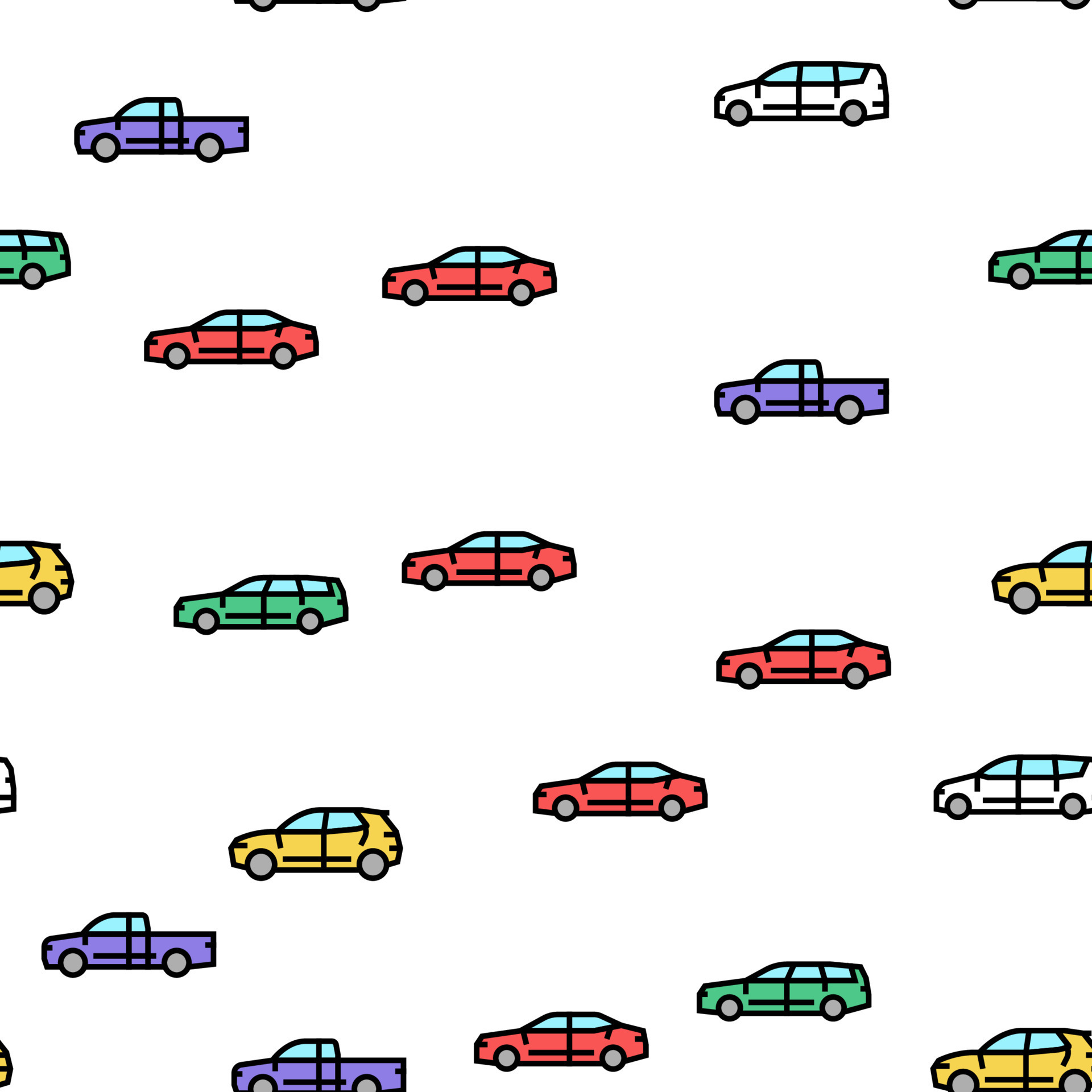 Used Car Sale Automobile Service Vector Seamless Pattern 10142329 Vector Art at Vecteezy