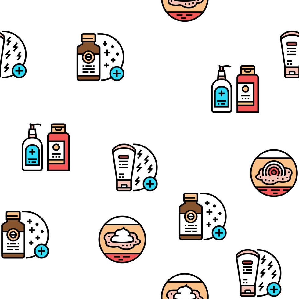 Eczema Disease Treat Vector Seamless Pattern