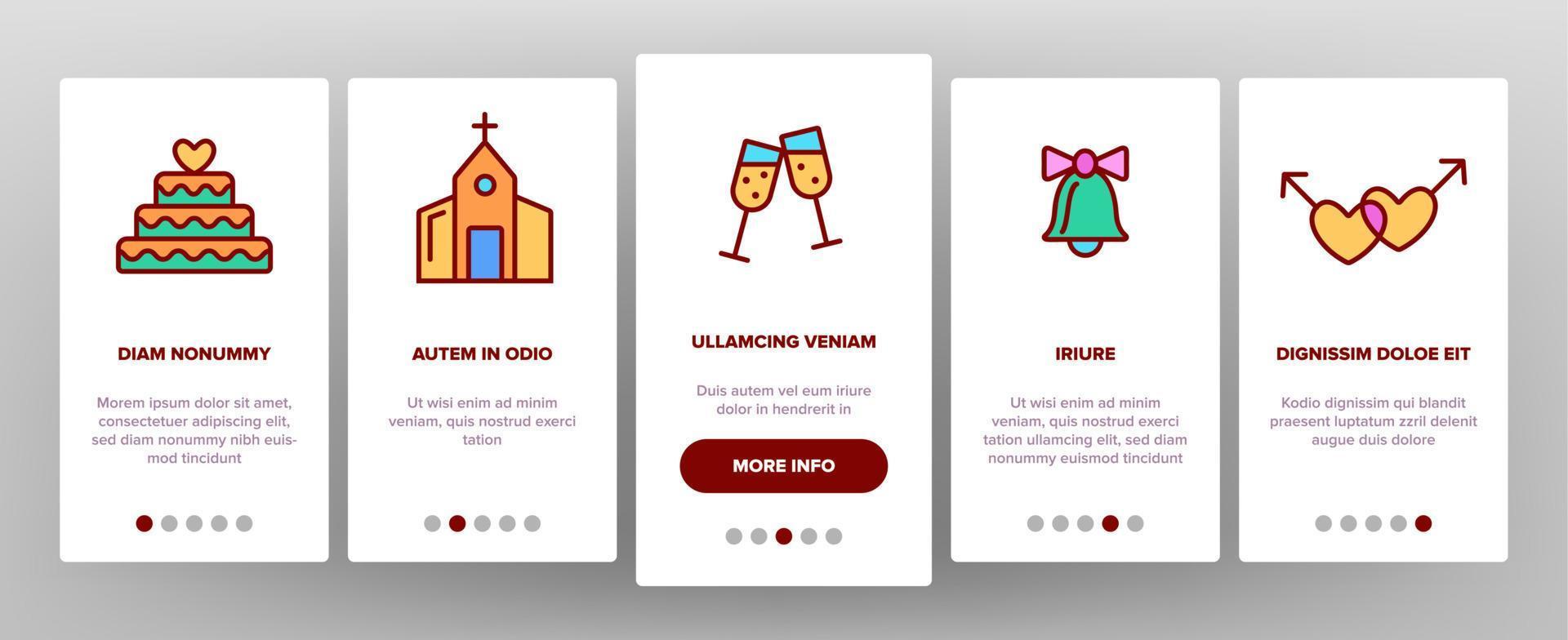 Color Wedding And Engaging Vector Onboarding