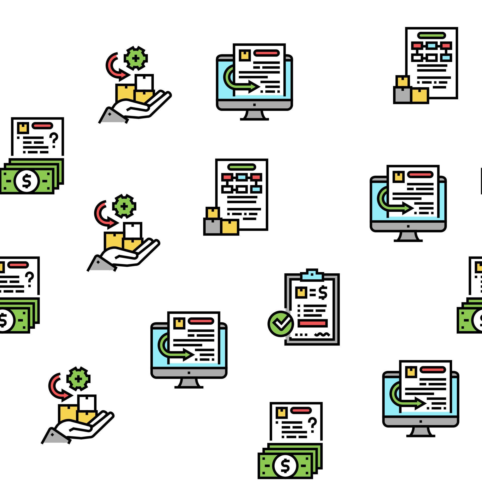 Procurement Process Vector Seamless Pattern 10142421 Vector Art at Vecteezy