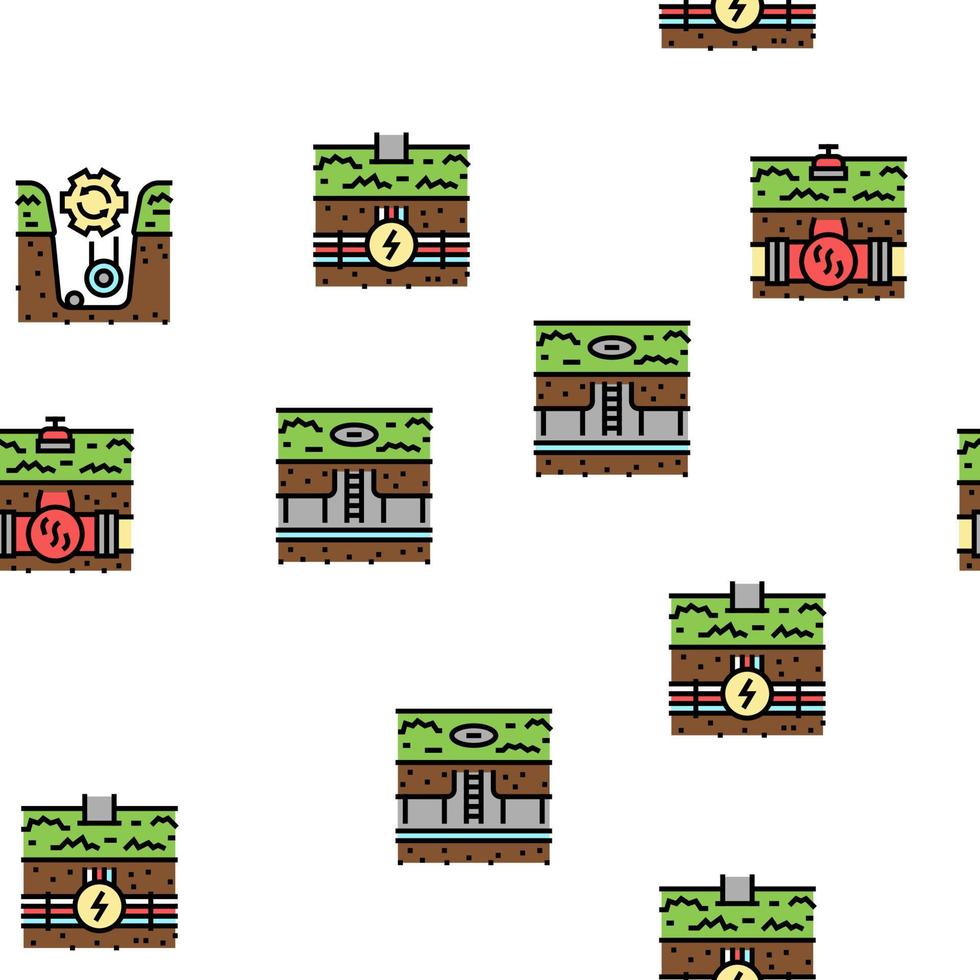 Land Property Business Vector Seamless Pattern