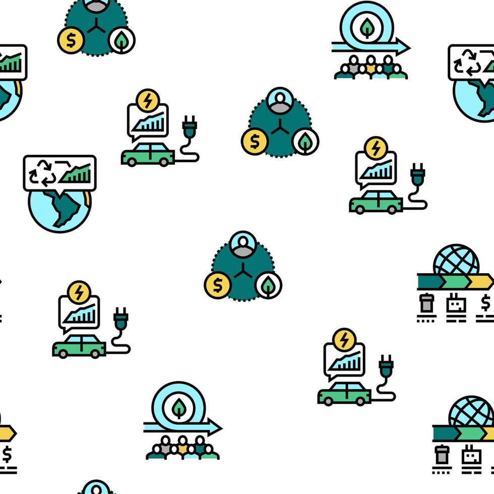 economía verde industria vector de patrones sin fisuras