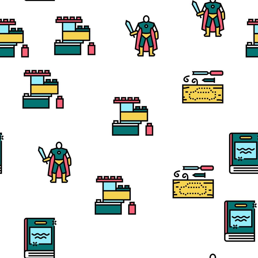 Toy Shop Sale Product Vector Seamless Pattern