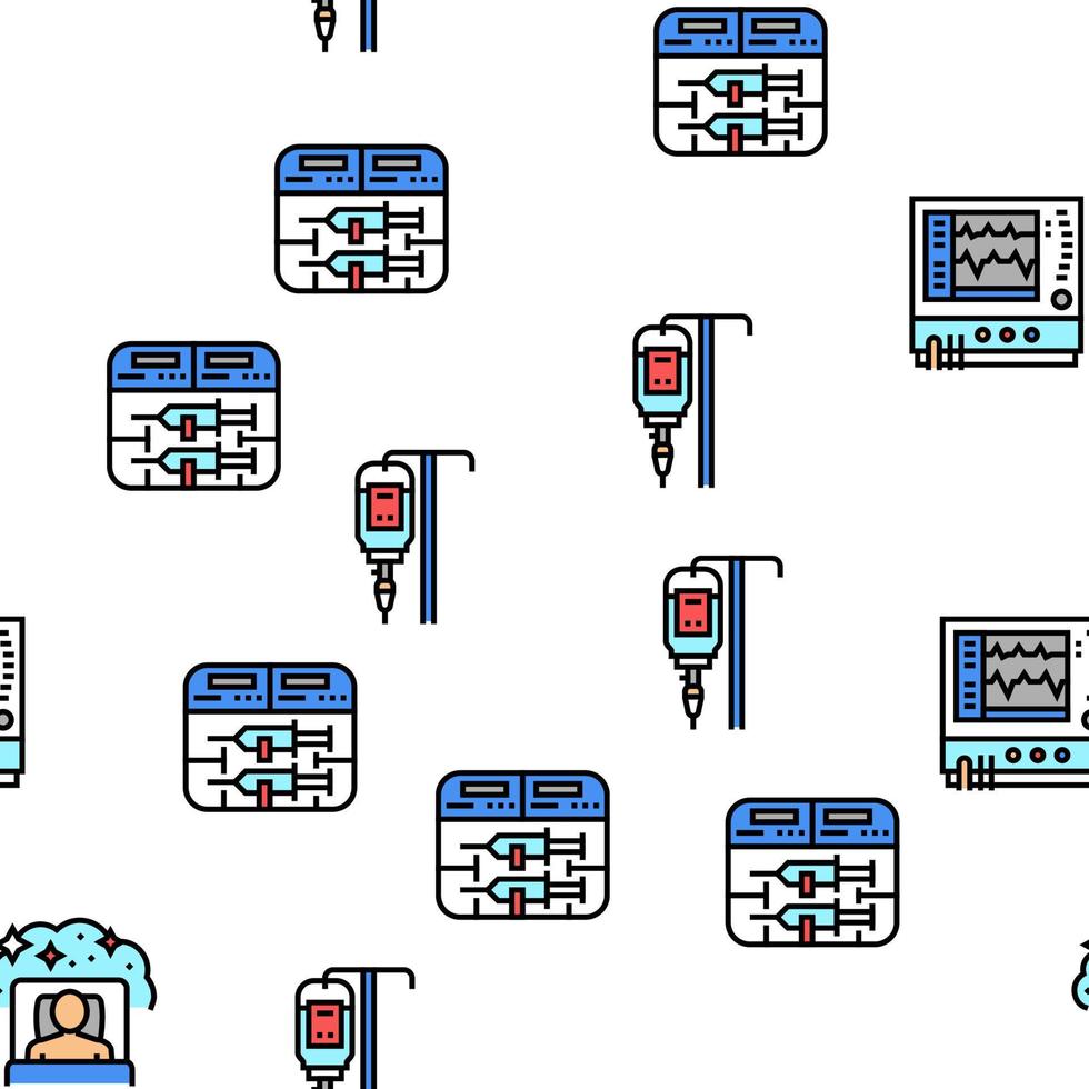 Anesthesiologist Tool Vector Seamless Pattern