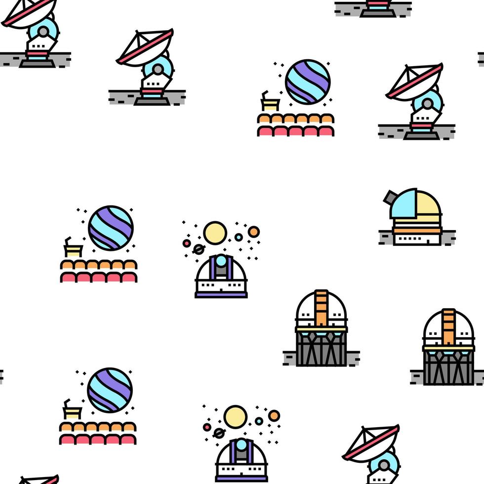 Planetarium Equipment Vector Seamless Pattern
