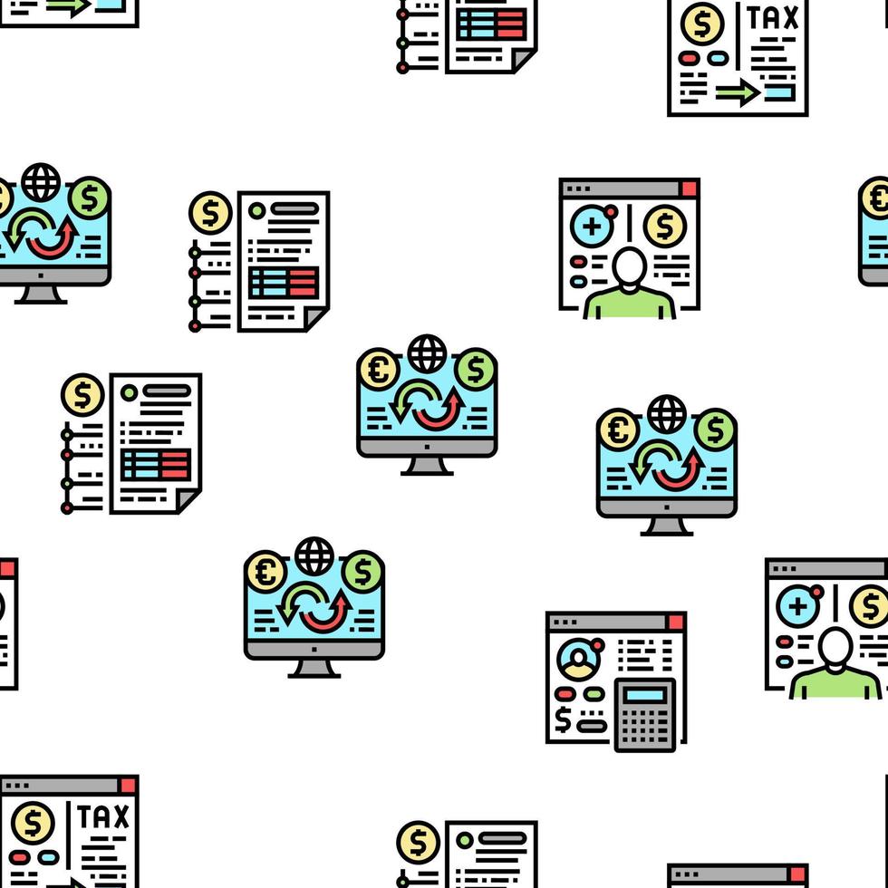 Cash Services Bank Vector Seamless Pattern