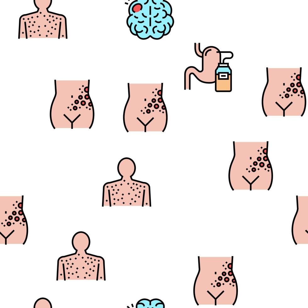 Disease Health Problem Vector Seamless Pattern