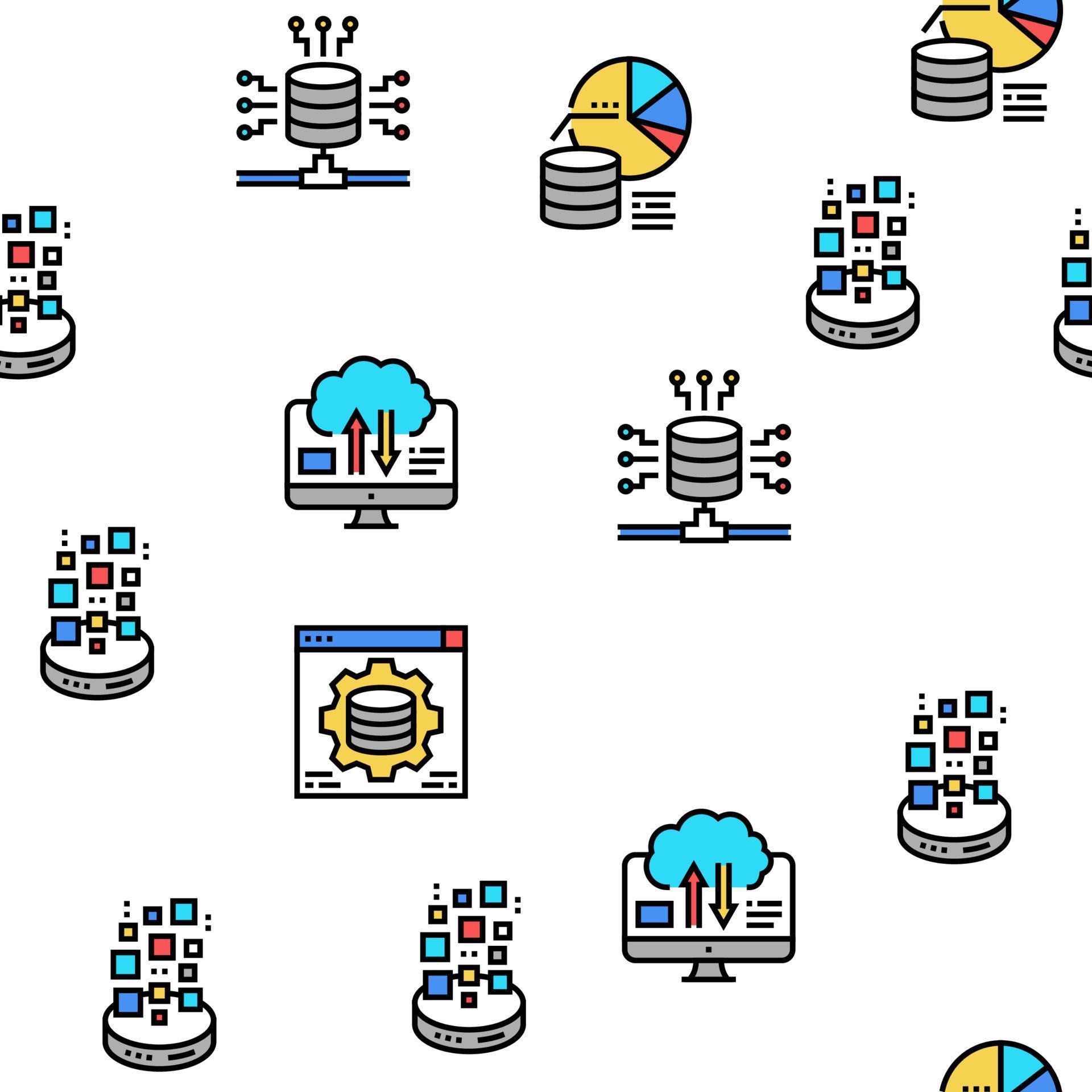 Processing Technology Vector Digital Processing Vector Seamless Pattern 10142837 Vector Art at Vecteezy