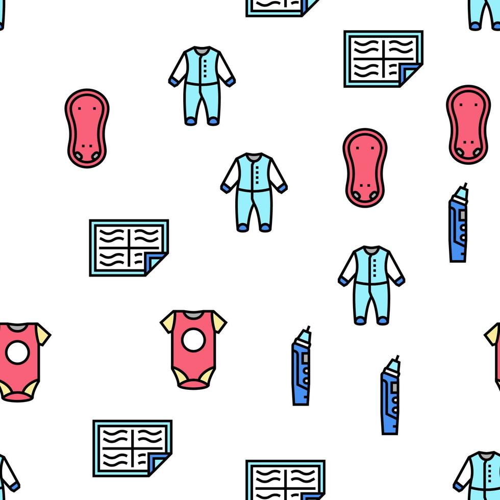 Baby Shop Selling Tool Vector Seamless Pattern