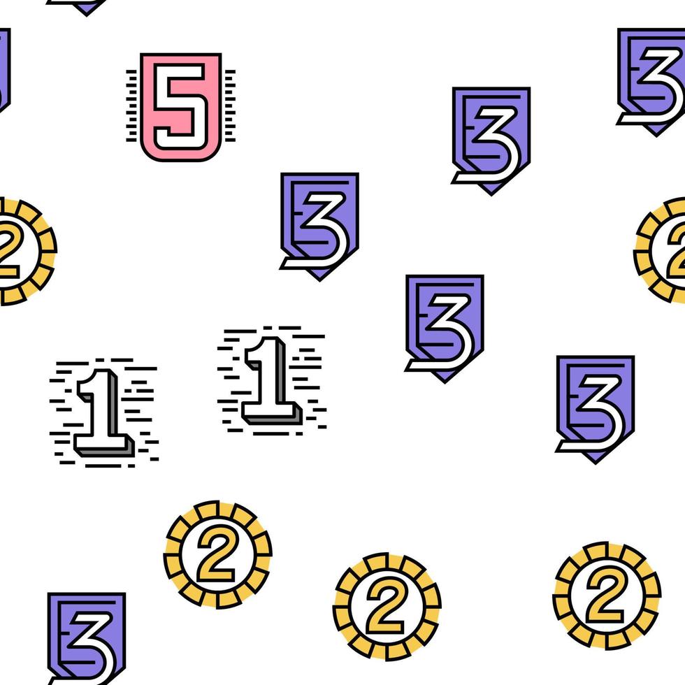 Numbers Numeral Title Vector Seamless Pattern