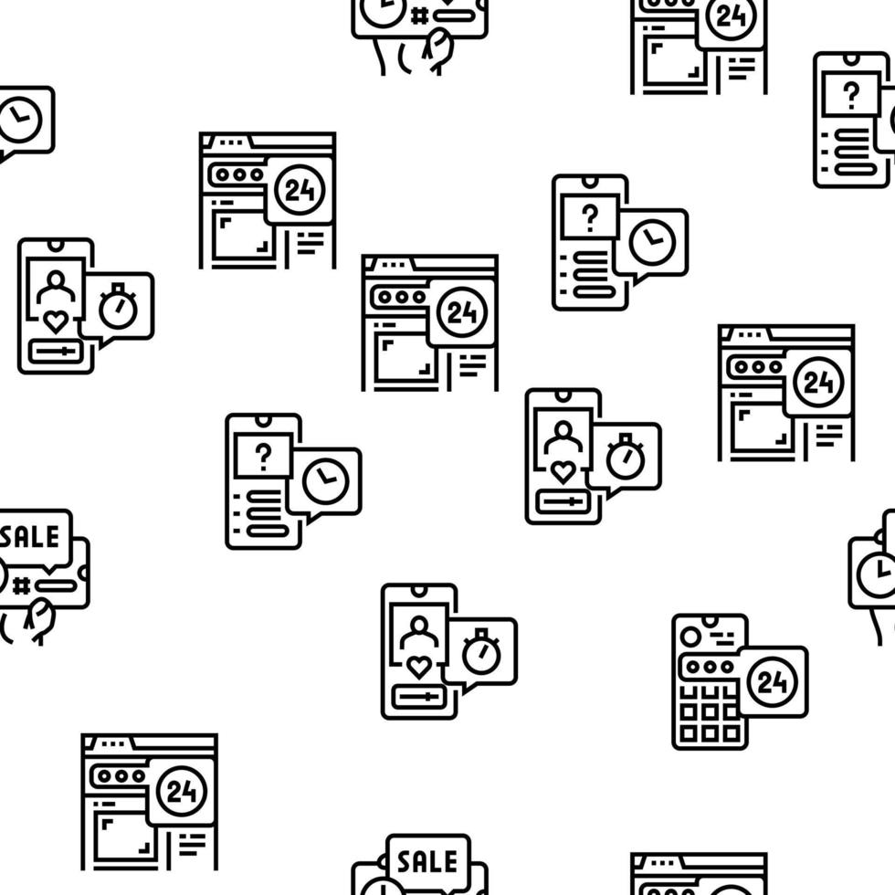 Ephemeral Content Vector Seamless Pattern