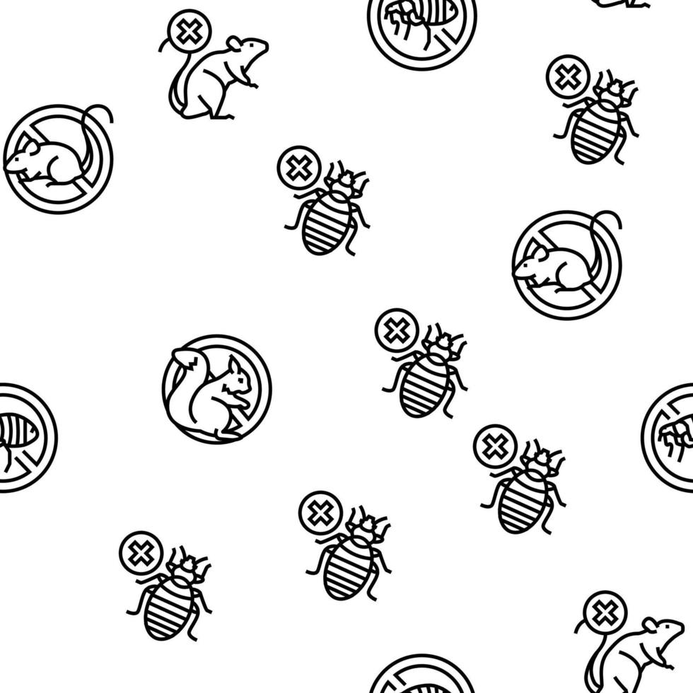 Pest Control Service Treatment Vector Seamless Pattern