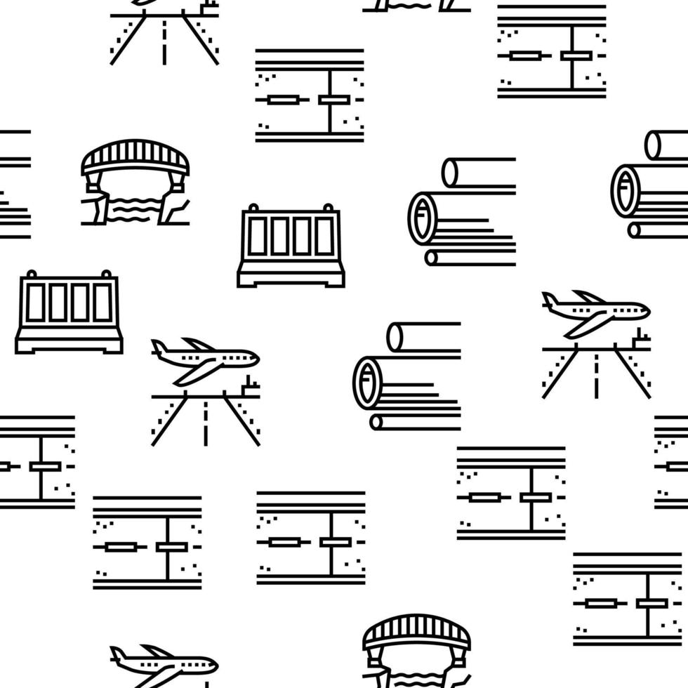 Concrete Production Vector Seamless Pattern