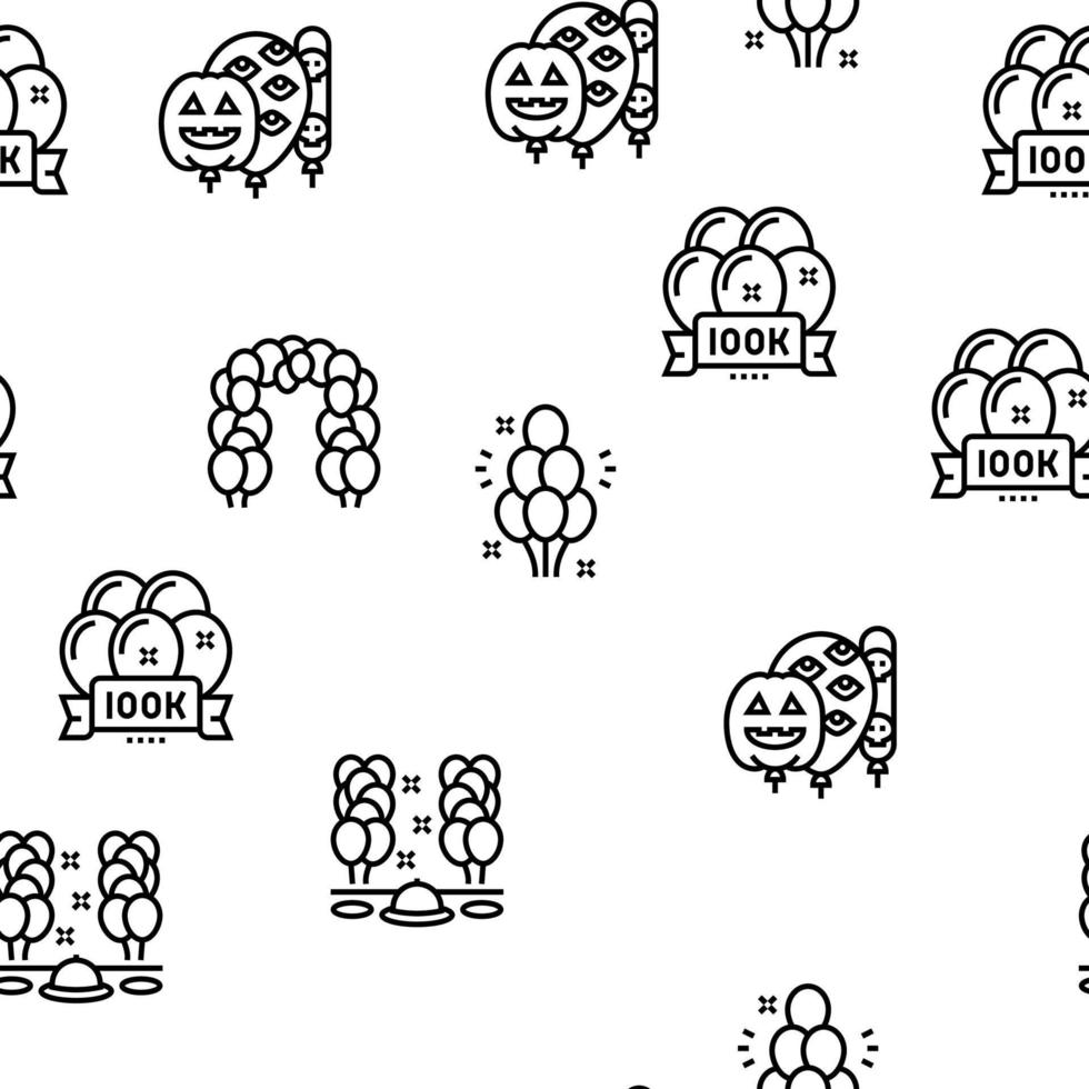 Balloon Decoration Vector Seamless Pattern