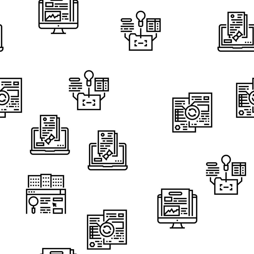 Business Finance Audit Vector Seamless Pattern