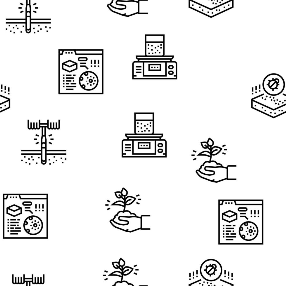 Soil Testing Nature Vector Seamless Pattern