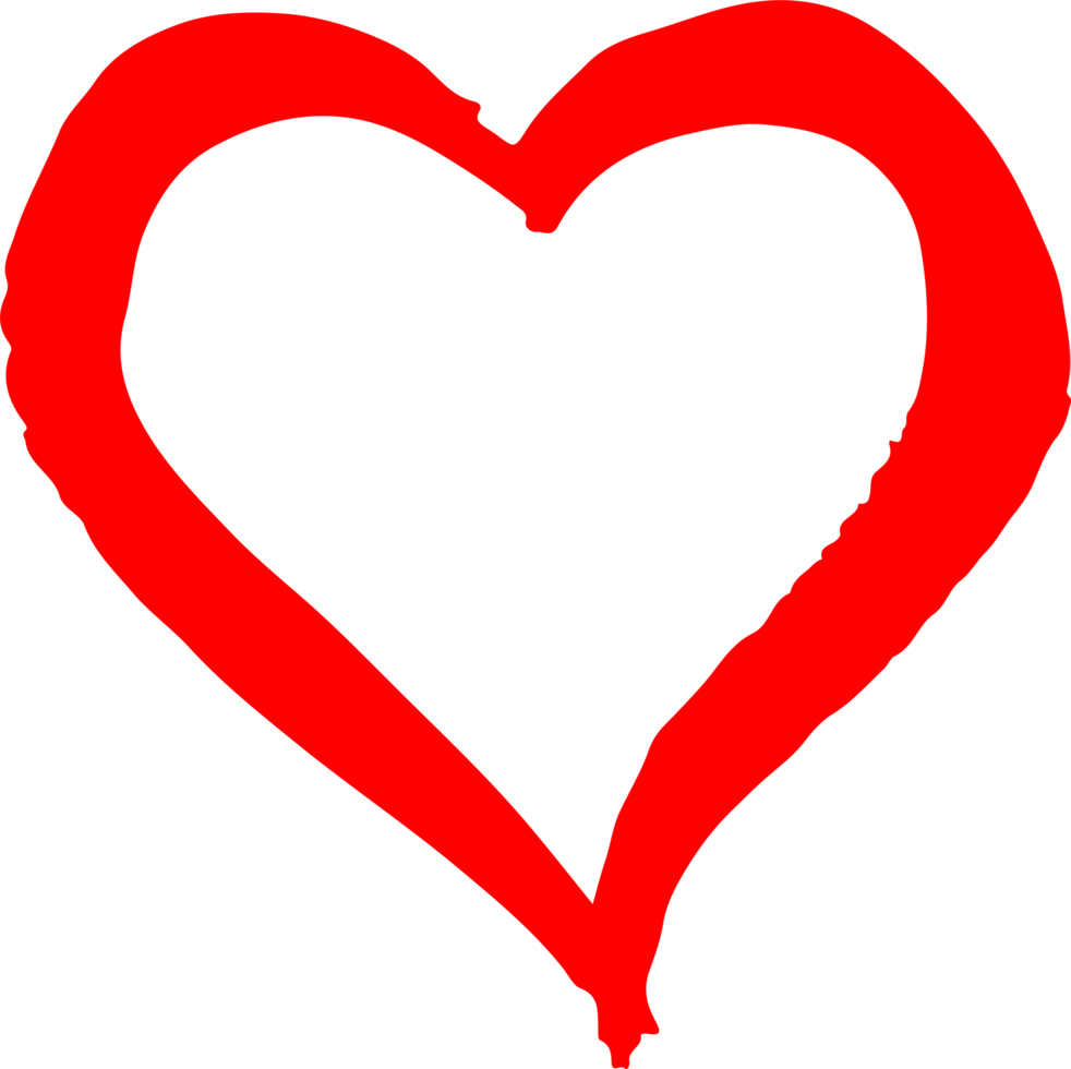 Hand draw Heart icon love sign design png