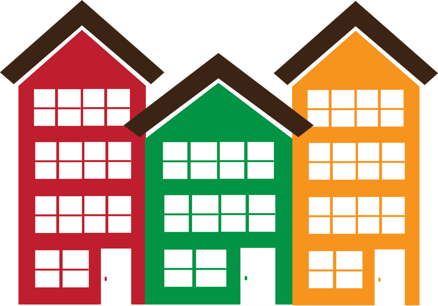 stad herenhuizen huis pictogram teken symbool ontwerp png