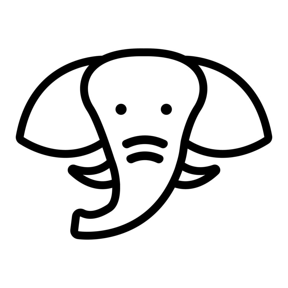 Elephant icon vector. Isolated contour symbol illustration vector