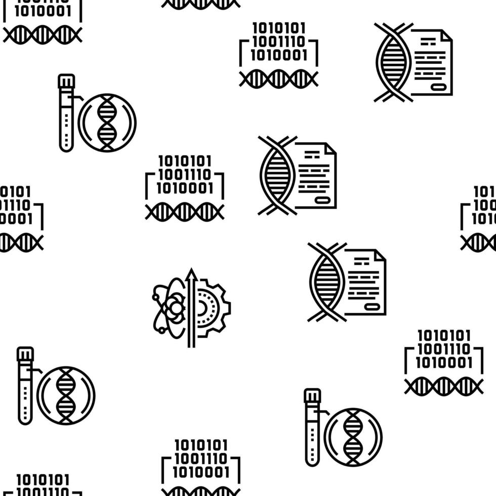 Genetic Engineering Vector Seamless Pattern