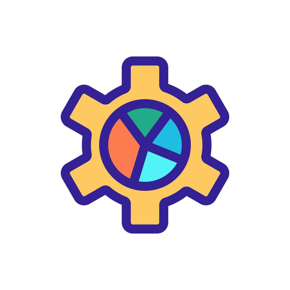 Set up the chart icon vector. Isolated contour symbol illustration vector