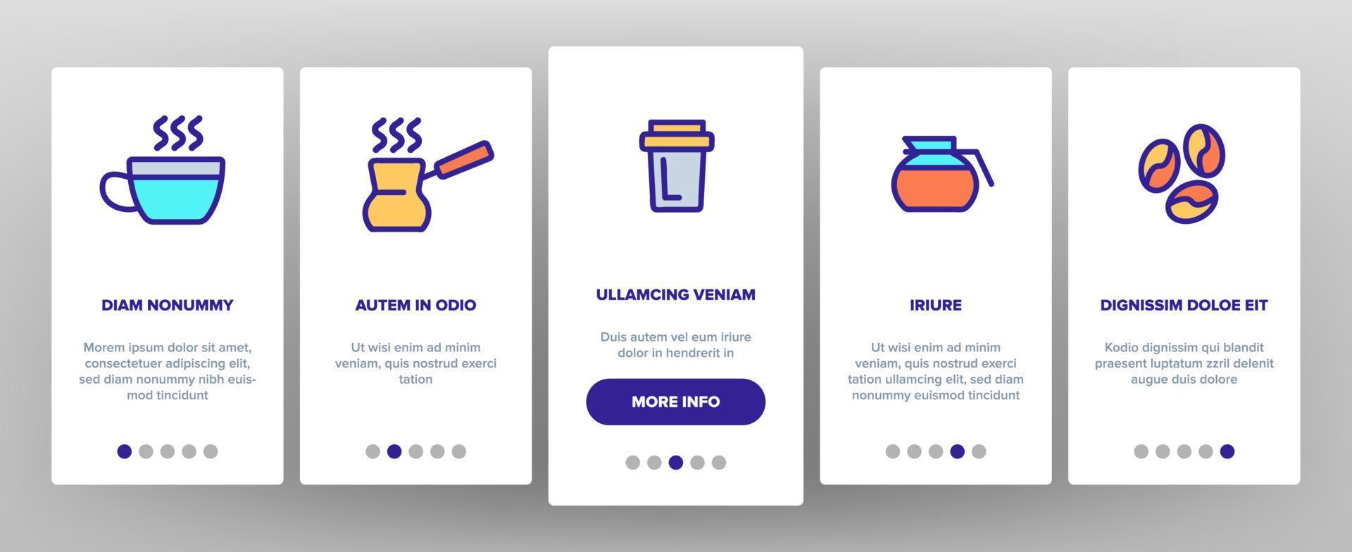 Color Coffee Equipment Vector Onboarding