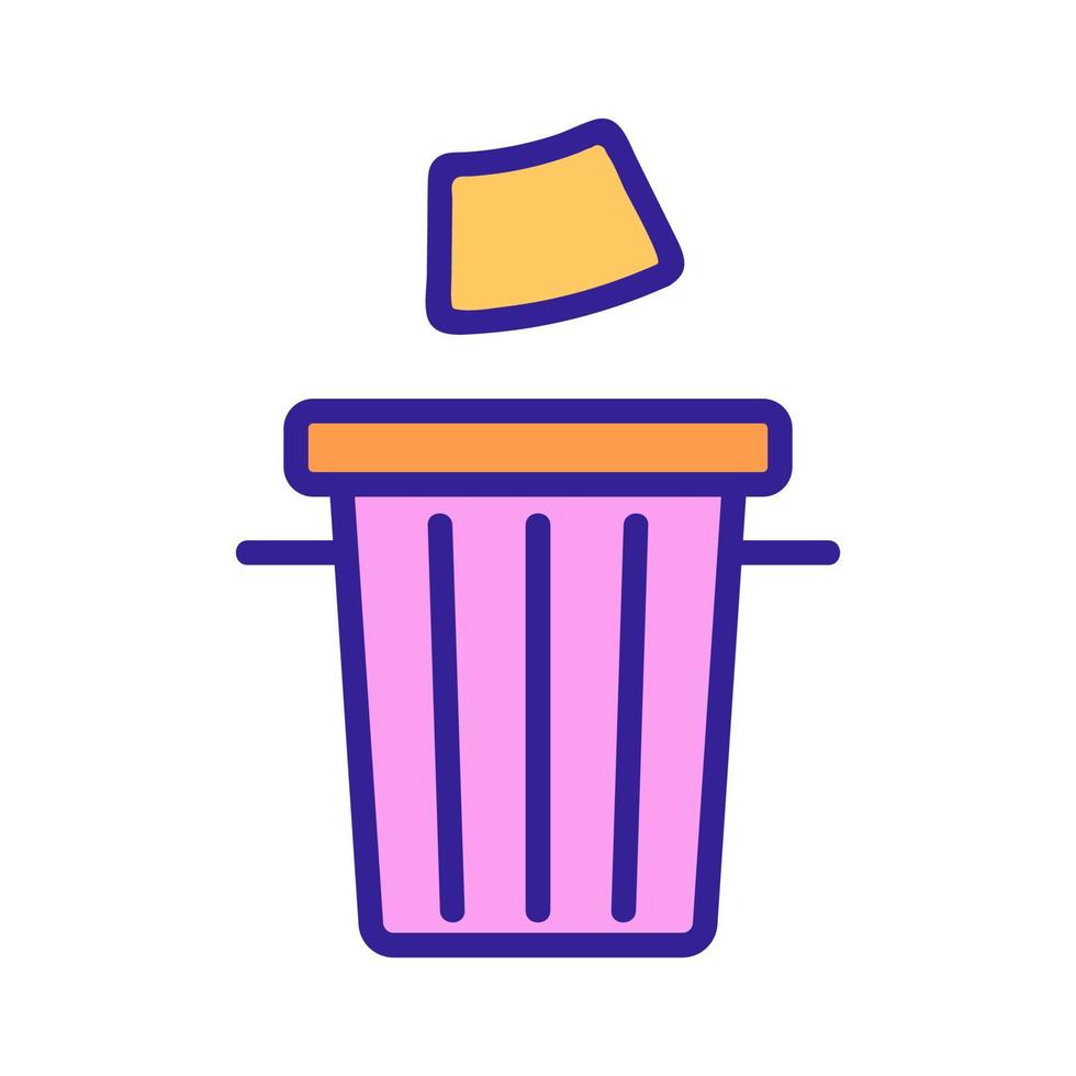 garbage urn icon vector. Isolated contour symbol illustration vector