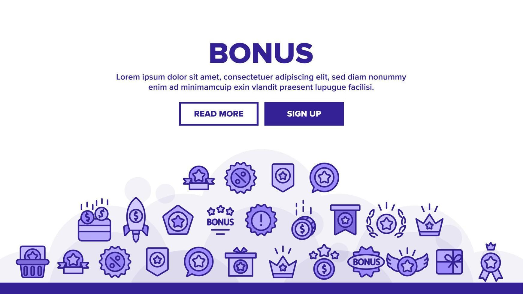 Bonus Loyalty Landing Header Vector