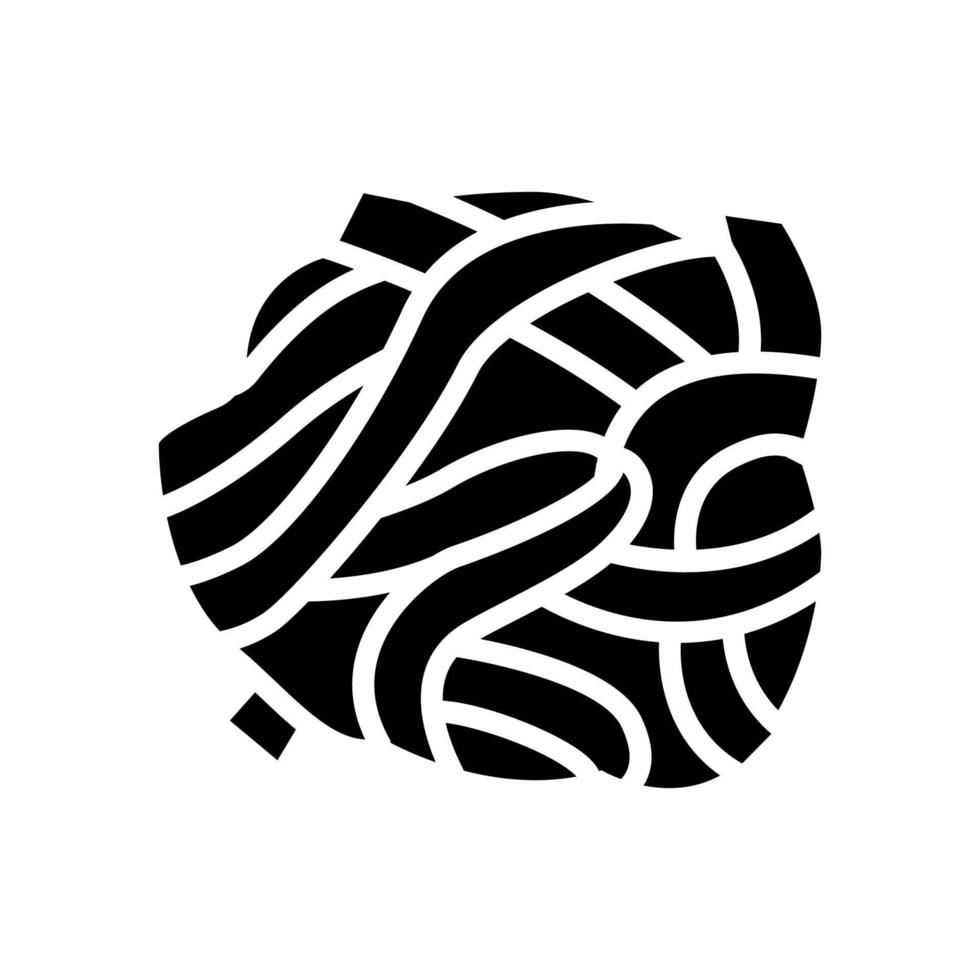 tagliatelle pasta glyph icon vector illustration