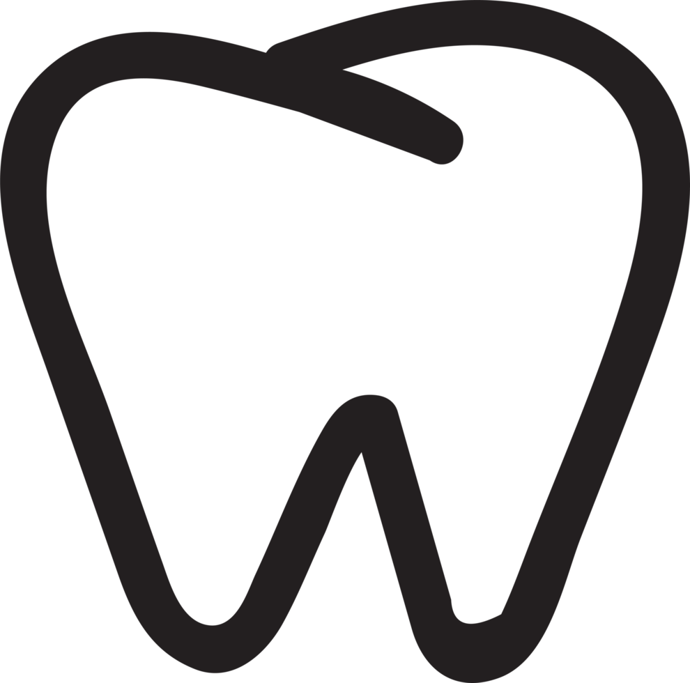 design de símbolo de sinal de ícone de dente png