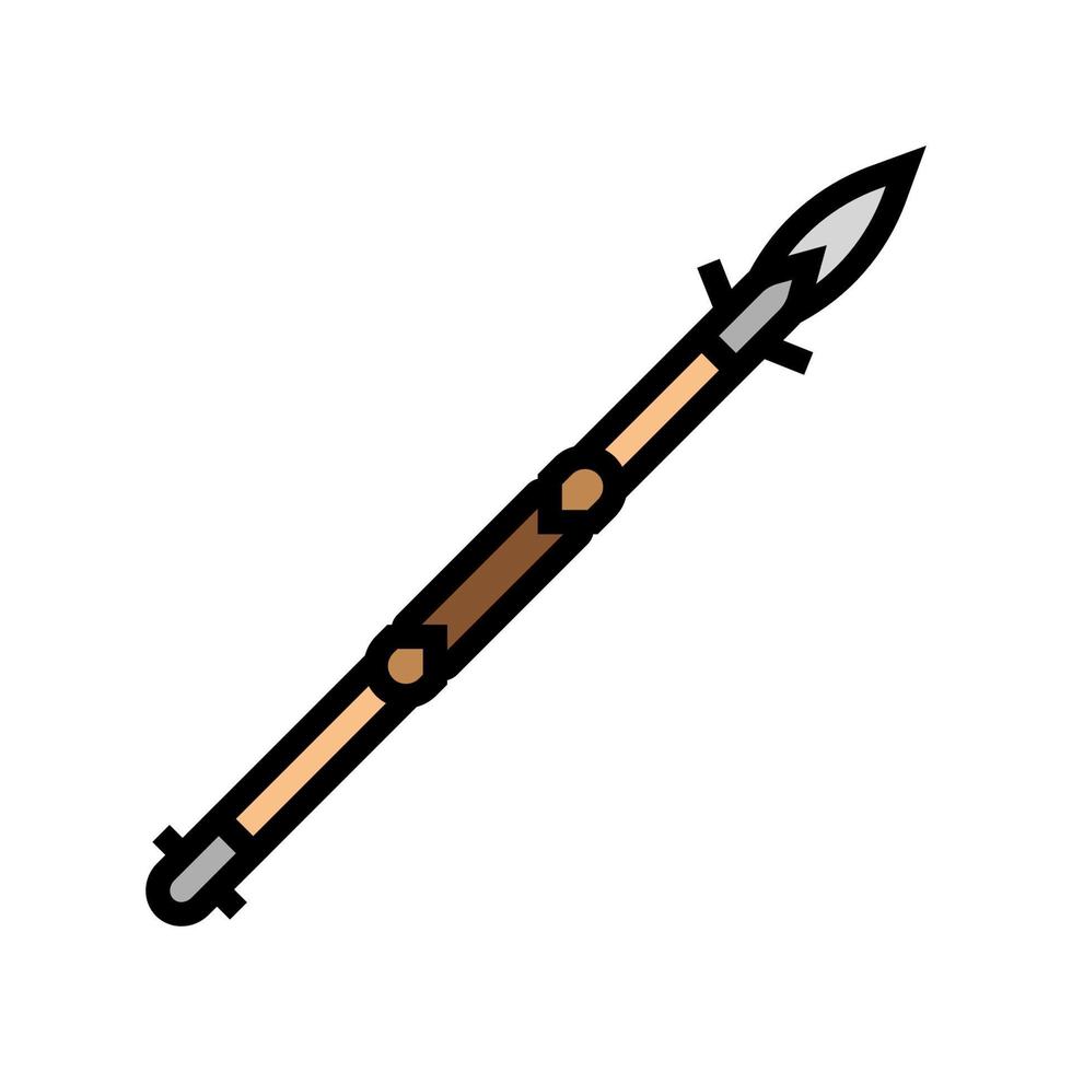 spear weapon color icon vector illustration