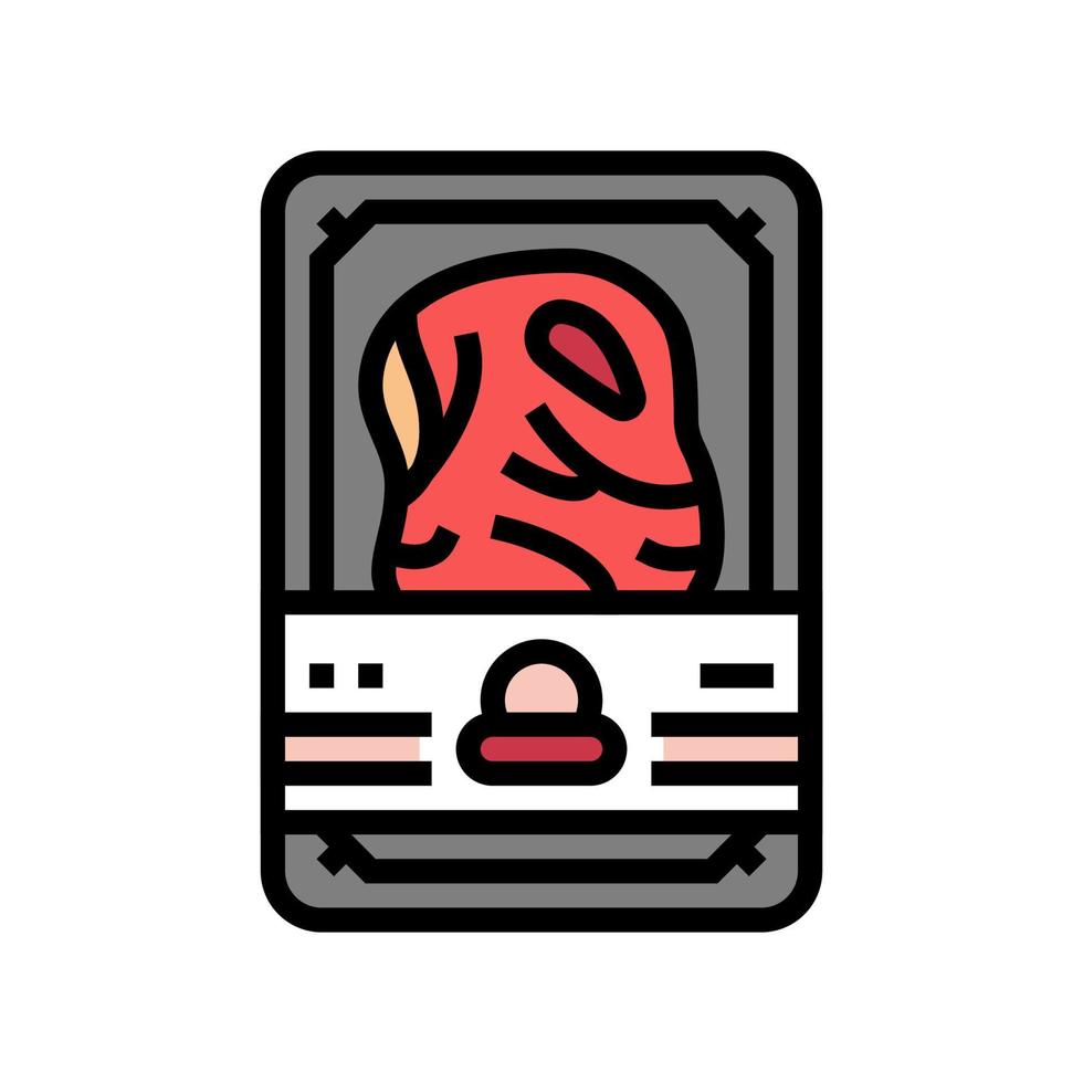package with beef meat color icon vector illustration