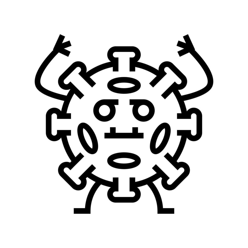 virus illness line icon vector illustration