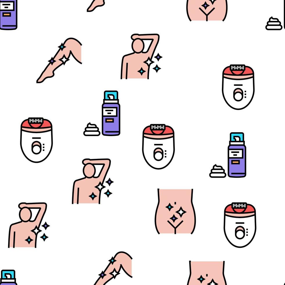 Shave Treat Accessory Vector Seamless Pattern