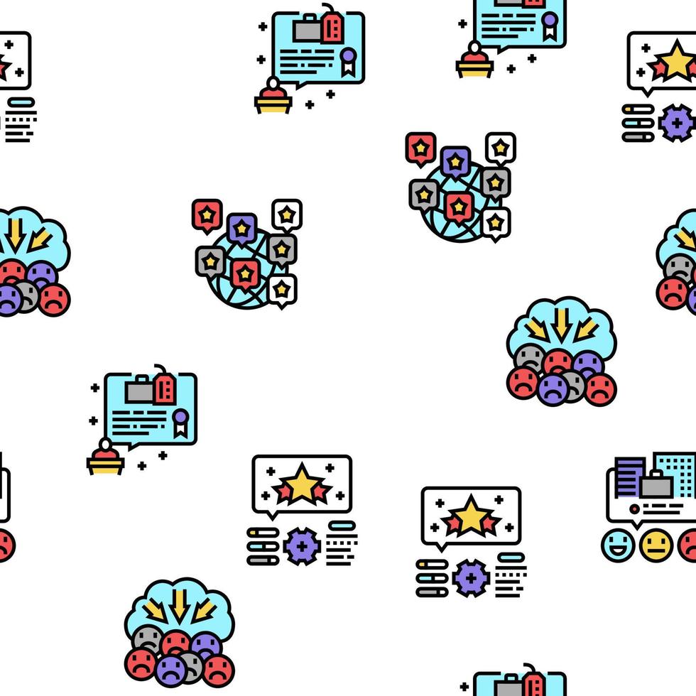 Reputation Management Vector Seamless Pattern