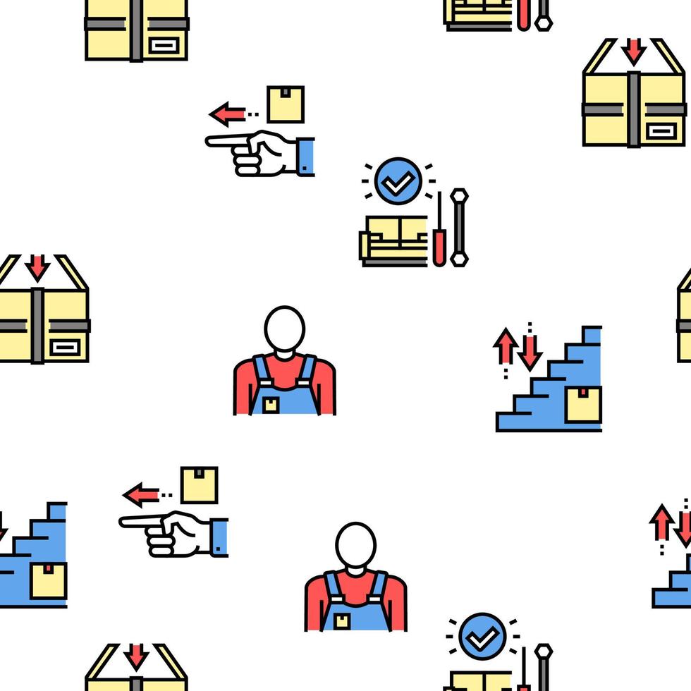 Mover Express Service Vector Seamless Pattern 10143518 Vector Art at